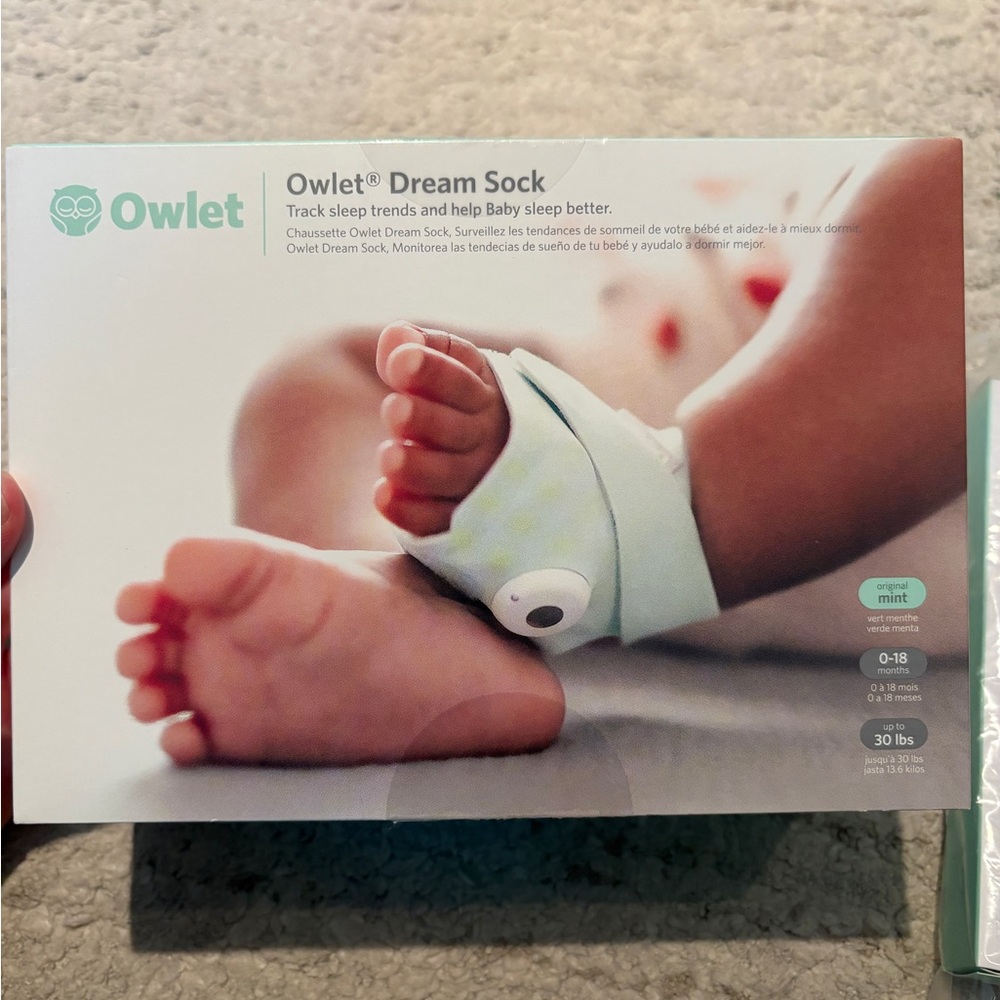Owlet Dream Sock- mint color.